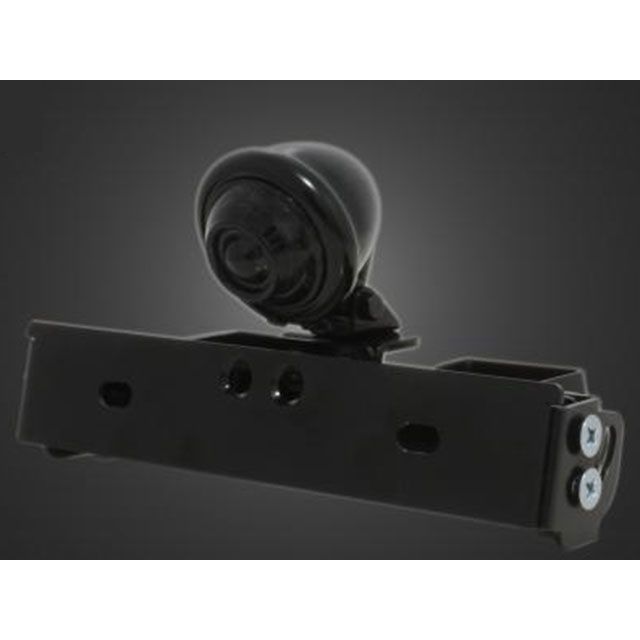 ガレージT&F 汎用 シーシーバー用ナンバーブラケットKIT＆ブレットテールランプスモーク クラシックレンズ（ブラック） サイズ φ15（15mm）…
