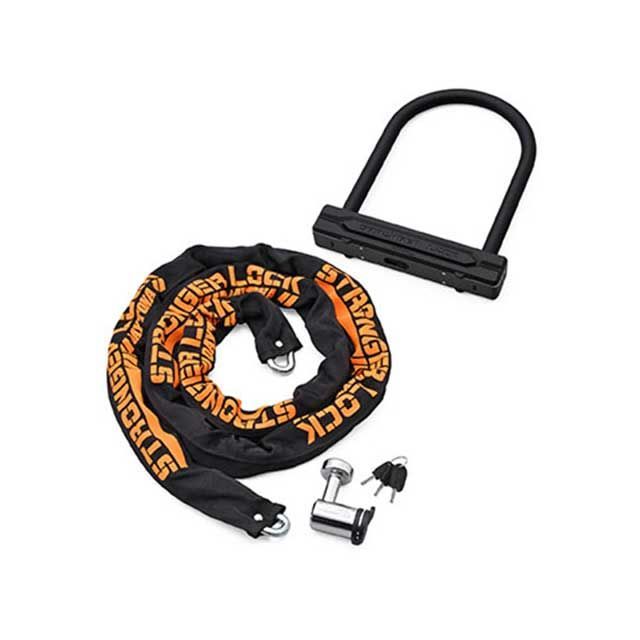 デイトナ ストロンガーロックセットφ8チェーンロック2.0＋U字ロックH220mm DAYTONA