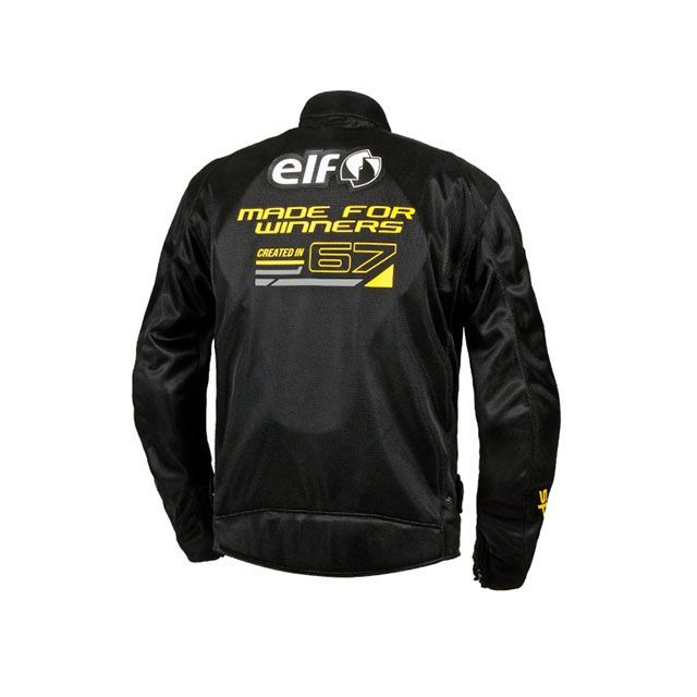 エルフ 2025春夏モデル EJ-S121 エオリアメッシュジャケット（ブラック＆イエロー） サイズ S elf