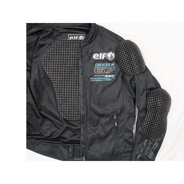 エルフ 2025春夏モデル EJ-S121 エオリアメッシュジャケット（ブラック＆イエロー） サイズ S elf