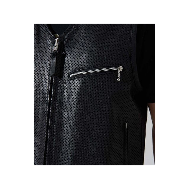 カドヤ 2025春夏モデル K'S LEATHER＆K'S PRODUCT PL-RIDERS VEST（ブラック） サイズ L KADOYA バイク ベスト