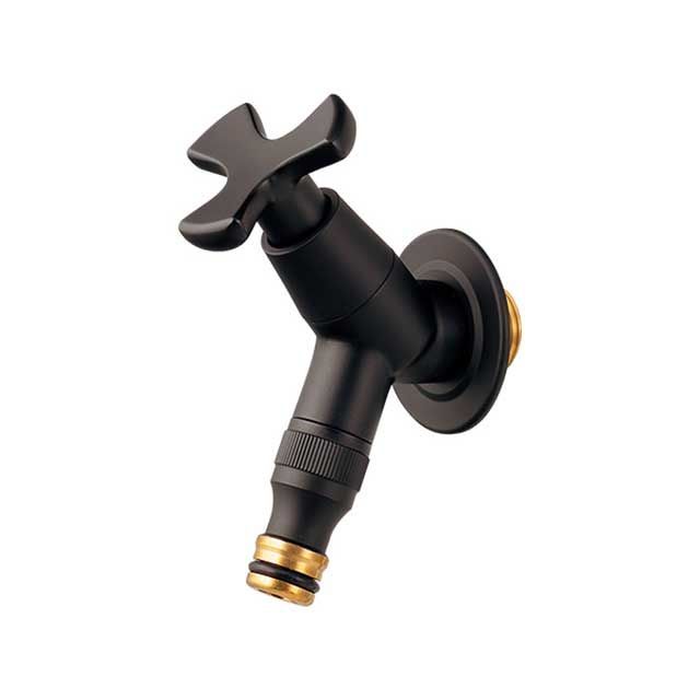 カクダイ 701-241-13 横水栓（マットブラック） kakudai 日用品