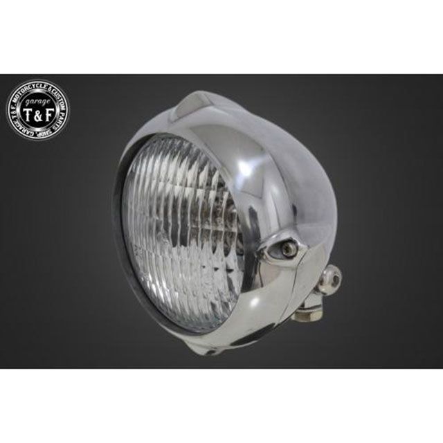 ガレージT&F SR400 SR400 4.5インチビンテージヘッドライト/クラシックレンズ仕様＋ステーSET（タイプC） タイプ オールポリッシュ…