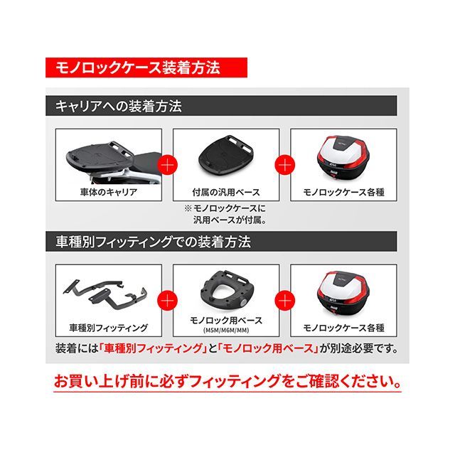 ジビ バイク用 リアボックス モノロック 30L E300N2B（レッドレンズ） GIVI_4