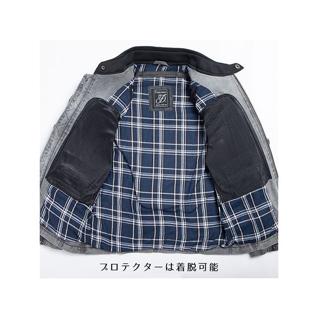 デグナー 2025春夏モデル FR25SJ-5 テキスタイル&amp;レザージャケット（ブラック-ブラック） サイズ S DEGNER_5