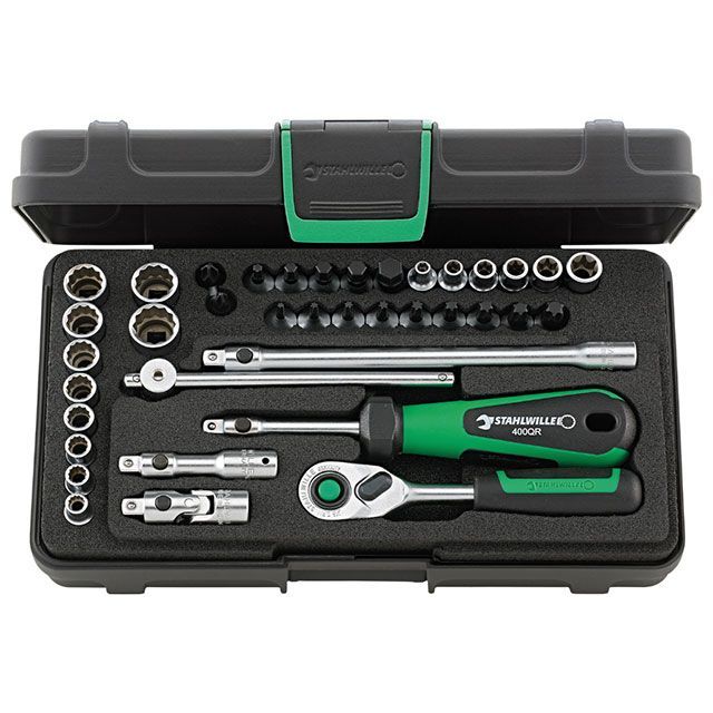 スタビレー 40D/40TX/44KTX/32/6QR 33点組 1/4SQビットソケットレンチセット ケース付 STAHLWILLE