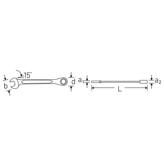 スタビレー 17F/15 15点組 フラット ラチェットコンビネーションレンチセット ロールアップケース付 STAHLWILLE_5