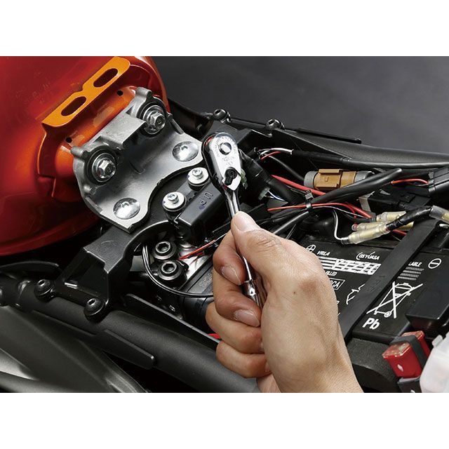 ネプロス NBRC390 9.5sq. コンパクトラチェットハンドル 90歯車 全長125粍 nepros