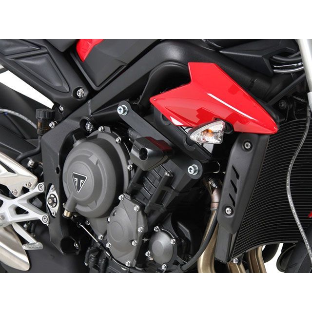 ヘプコ＆ベッカー STREET TRIPLE 765 クラッシュパッド（ブラック） HEPCO＆BECKER