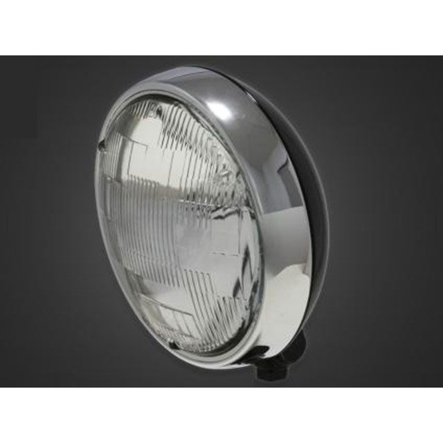 ガレージT&F ビラーゴ250/S ビラーゴ250（S） 5.75インチプレートヘッドライト＋ステーSET（タイプA） タイプ メッキリム/ブラック…
