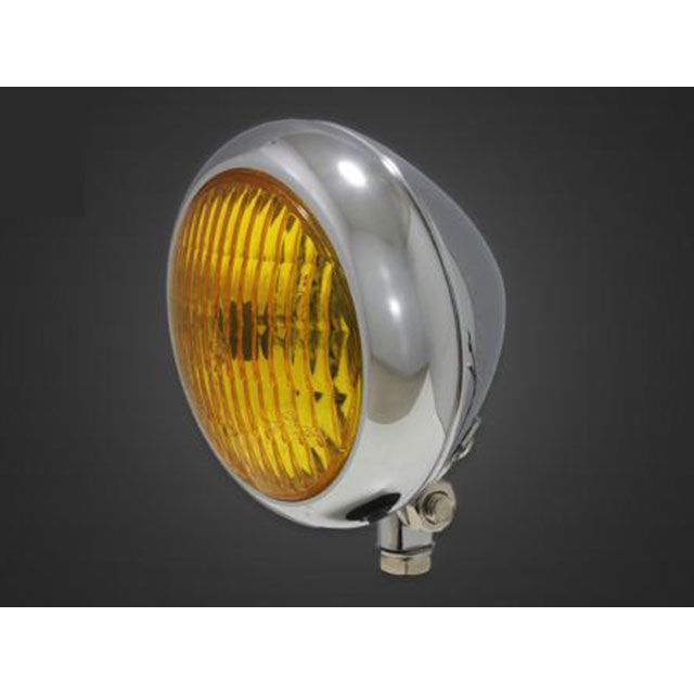 ガレージT&F 250TR 250TR 4.5インチトラクターヘッドライト＋ステーSET（タイプE） タイプ オールメッキ・イエローレンズ T&F