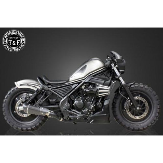 ガレージT&amp;F レブル250S レブル250 レブル250 コンバットマフラー シングルKIT（カーボン柄） T&amp;F_3