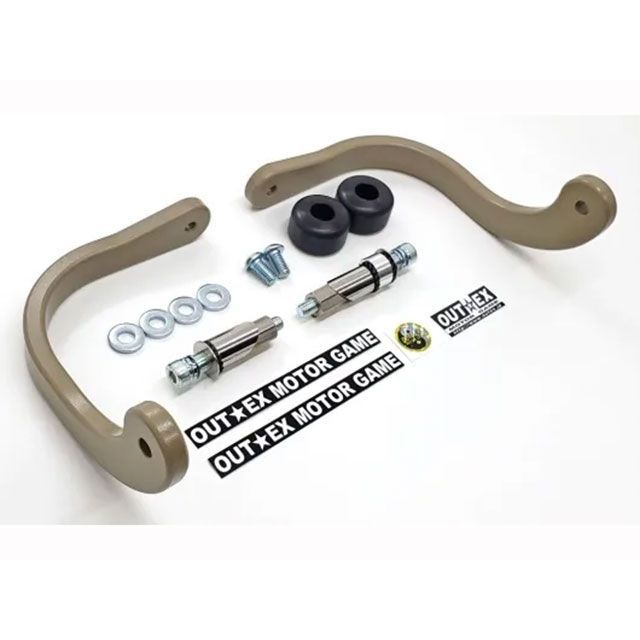 アウテックス CT125/クロスカブ/DAX125/スーパーカブ用 振動吸収レバーガード 削り出しワンピース板厚10mm軽量タイプ焼付塗装（マットフ…