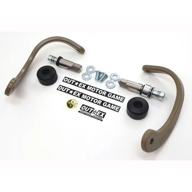 アウテックス CT125/クロスカブ/DAX125/スーパーカブ用 振動吸収レバーガード 削り出しワンピース板厚8mm 焼付塗装（マットフレスコブラ…