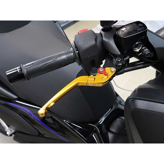 SPEEDRA XMAX250 アジャストレバー 3D可倒式（レバー本体カラー：ブラック） アジャスターカラー ブラック SPEEDRA_2