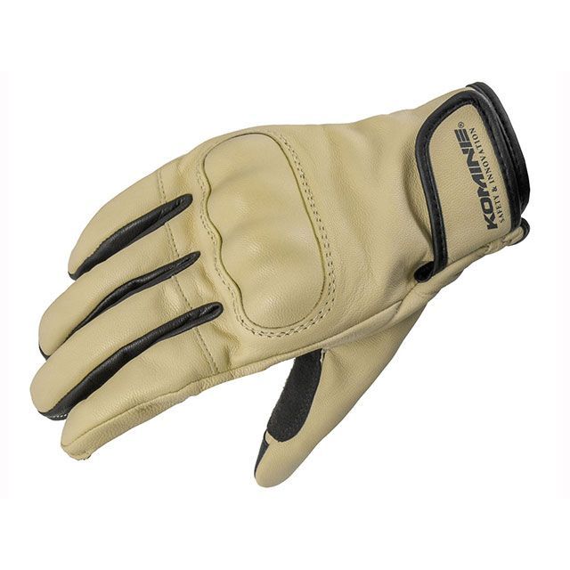コミネ GK-252 プロテクトゴートレザーグローブ（ベージュ） サイズ L KOMINE