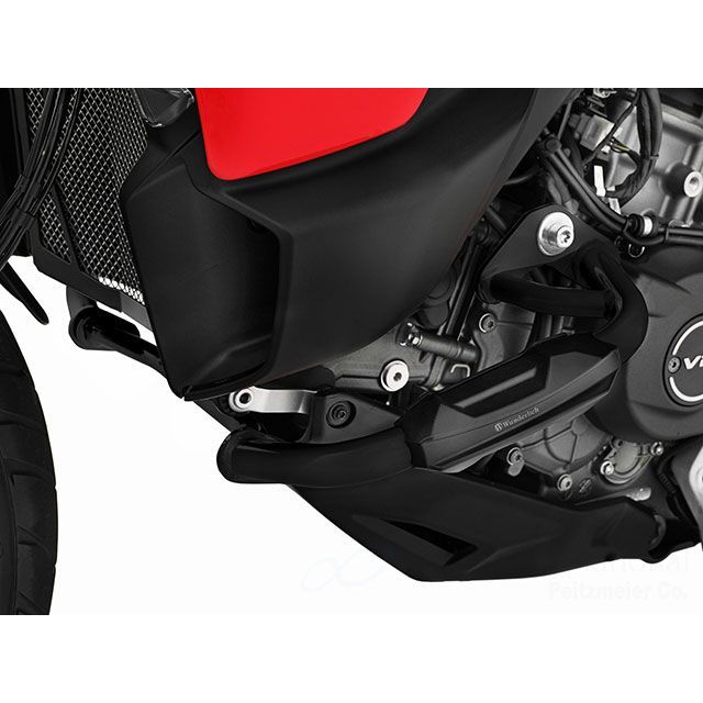 ワンダーリッヒ Multistrada V2 エンジンガード（ブラック）with プロテクションパッド（ブラック） Wunderlich