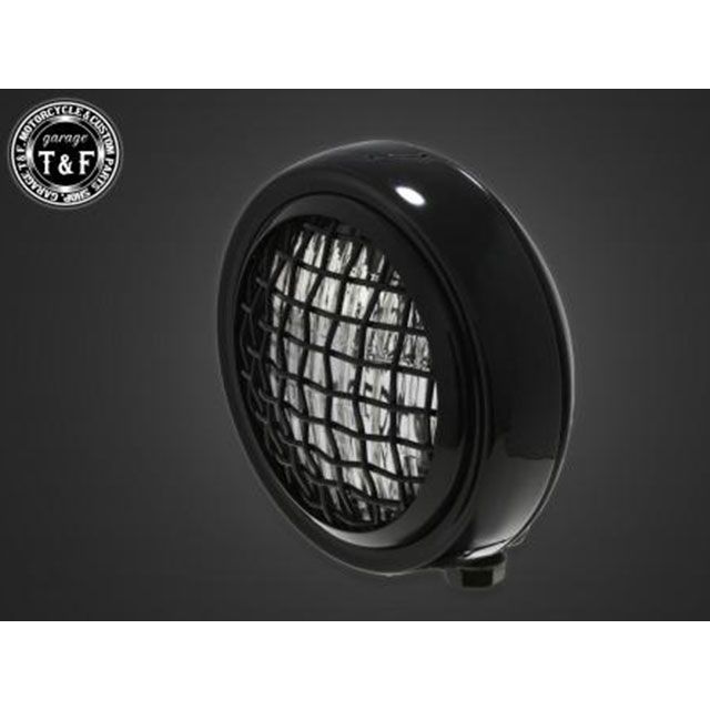 ガレージT&F ビラーゴ250/S ビラーゴ250（S） 4.5インチグリルヘッドライト＋ステーSET（タイプA） タイプ ブラック/クリアー T&F