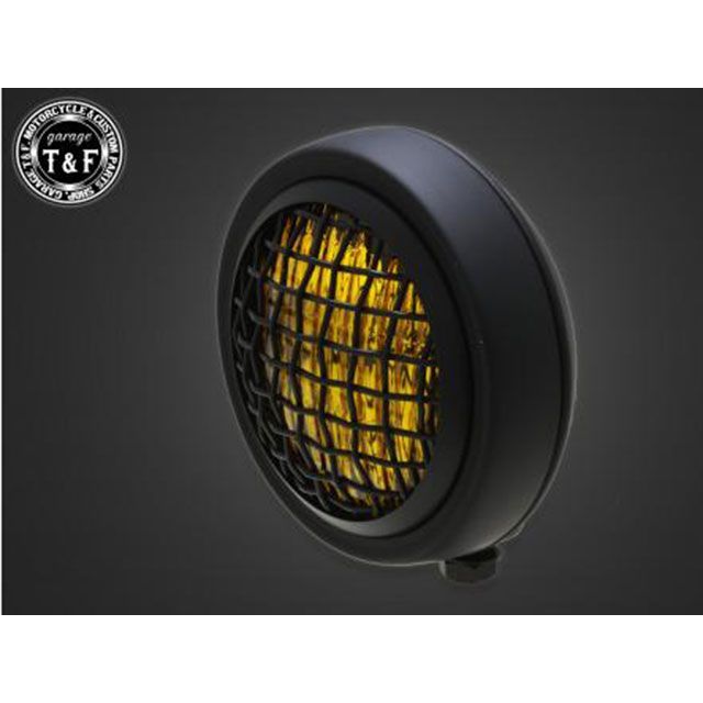 ガレージT&F SR400 SR400 4.5インチグリルヘッドライト＋ステーSET（タイプC） タイプ マットブラック/イエロー T&F