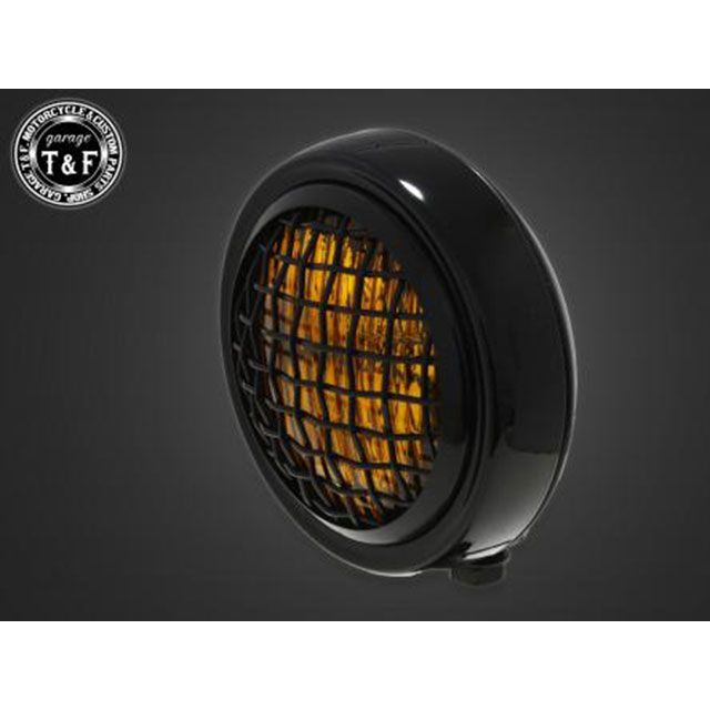 ガレージT&F スティード400/VLS スティード400（VLS） 4.5インチグリルヘッドライト＋ステーSET（タイプD） タイプ ブラック/イ…