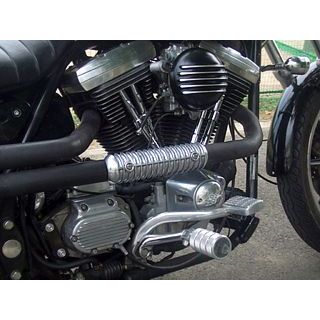 フォーク 汎用 45パイエキゾーストパイプ用 ヒートガード Fin Short FORK_1