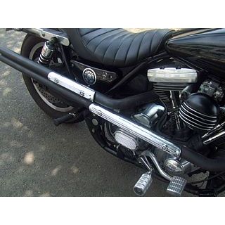 フォーク 汎用 45パイエキゾーストパイプ用 ヒートガード Tri Line