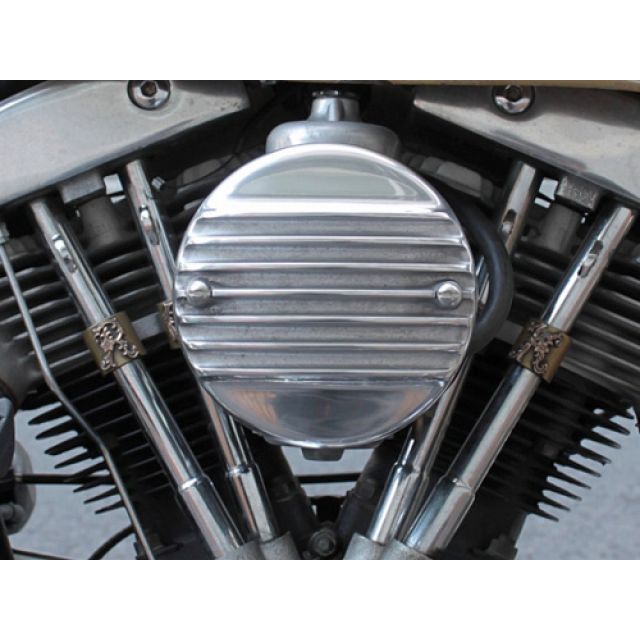 フォーク Harley-Davidson スリップオンカバー for SU エアクリーナー 7フィン カバード カラー ポリッシュ FORK