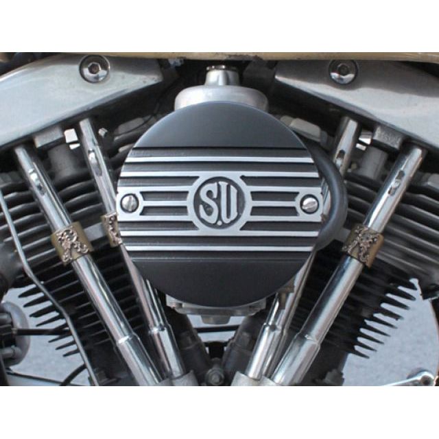 フォーク Harley-Davidson スリップオンカバー for SU エアクリーナー SU with フィン フラット カラー ブラック FO…