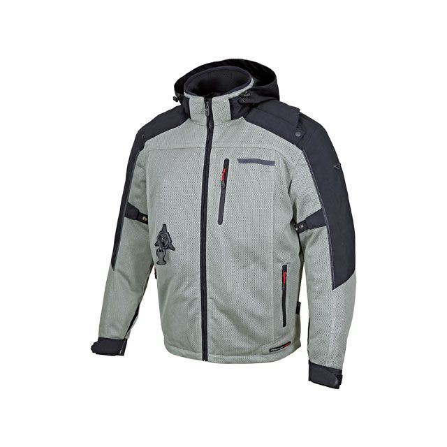 HDS-MS ヒットエアー hit-air フーデッドエアバッグメッシュジャケット ダークグレー Sサイズ SP店 ヒットエアー HDS-MS フーデッドエアバッグメッシュジャケット