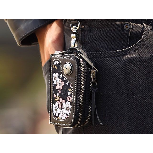 花山 degner 和柄 花山財布 デグナー K-25K 花山レザーキーウォレット