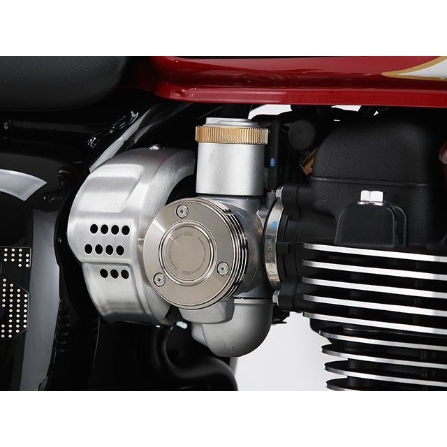 アエラ ボンネビルT120 スロットルボディ/インジェクション カバー Triumph Bonneville T120（ブラック） AELLA_6