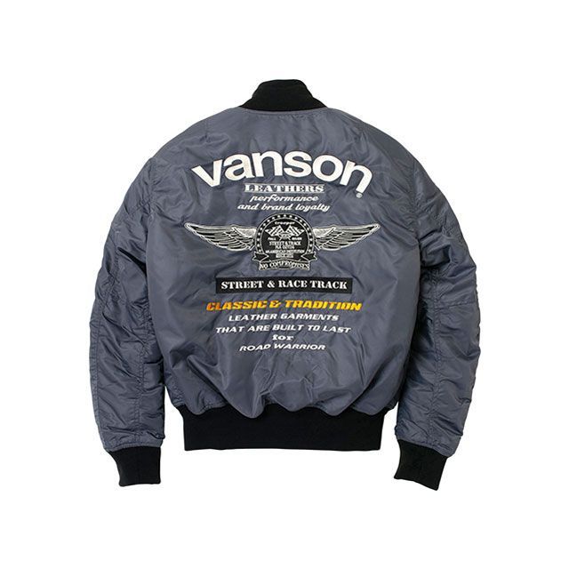 バンソン 2025-2026秋冬モデル VS25108W MA-1 JACKET（グレー