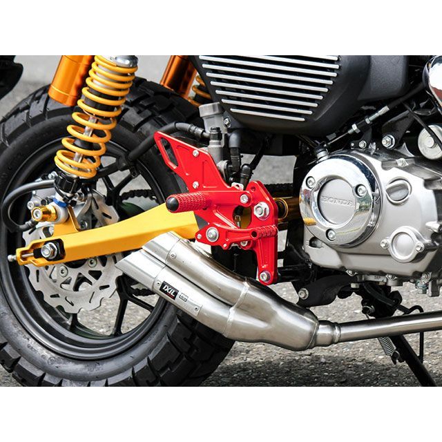 マッドマックス モンキー125 Mr Quick製 ホンダ モンキー125用 アルミ製 6ポディション バックステップ（レッド） MADMAX