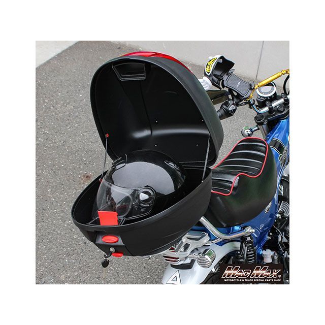 マッドマックス 汎用 自動二輪車用 後押しボックス席 カルボン38 バックレスト付 34L（炭素調/黒いこと、リフレクター/赤いこと） MADMAX