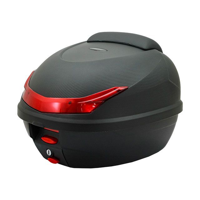 マッドマックス 汎用 自動二輪車用 後押しボックス席 カルボン39 バックレスト付 34L（炭素調/黒いこと、リフレクター/赤いこと） MADMAX