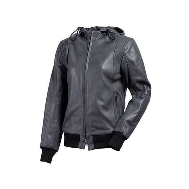 デグナー 2025-2026秋冬モデル FR25WJ-5 フード付きレザージャケット（グレー） サイズ S DEGNER