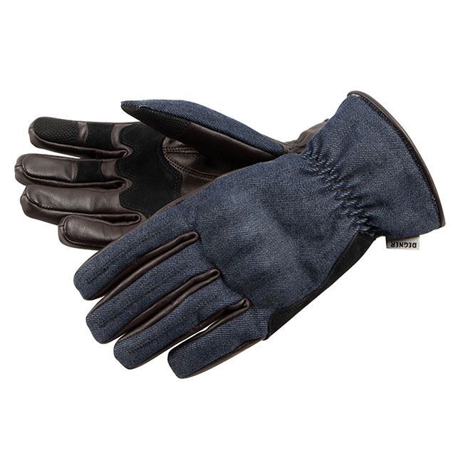 デグナー 2025-2026秋冬モデル TG-105 レザーAAAデニムグローブ（ネイビー/ブラウン） サイズ M DEGNER 6,326円