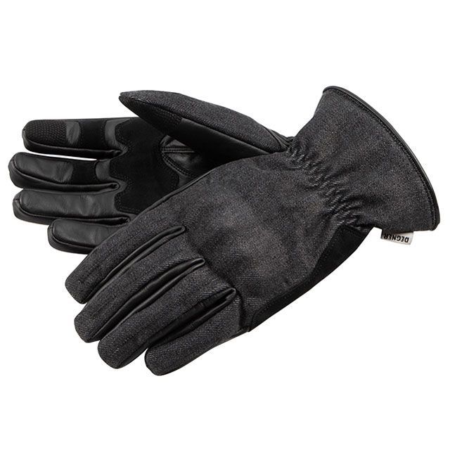 デグナー 2025-2026秋冬モデル TG-105 レザーAAAデニムグローブ（ブラック/ブラック） サイズ L DEGNER