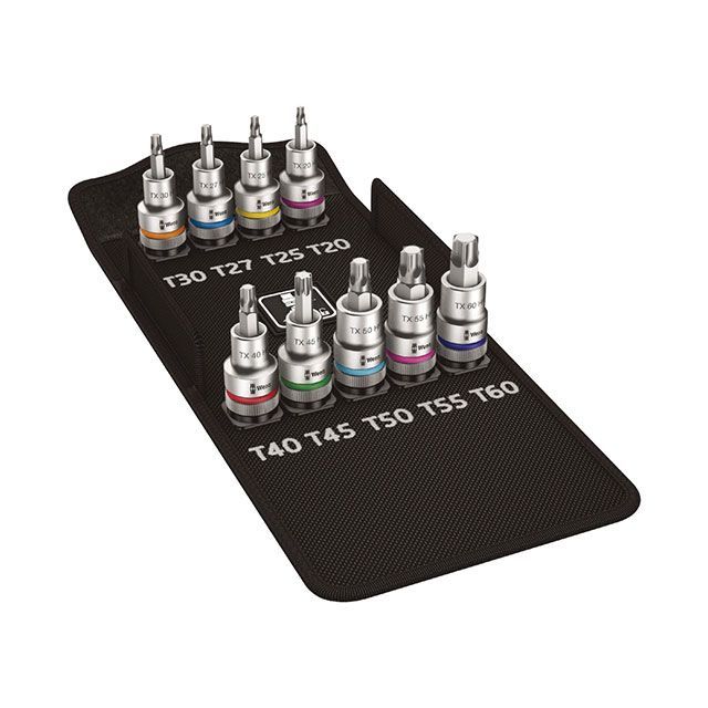 ヴェラ 004202 差込角1/2inch 9点組 ビットソケットセットセット 保持機能付き T20-T60 WERA