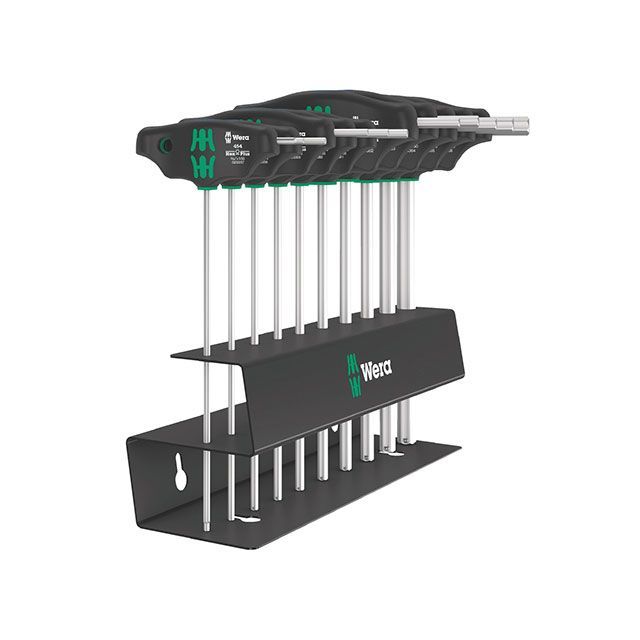 ヴェラ 023454 10本組 T型HEXレンチセット メタルラック付き WERA
