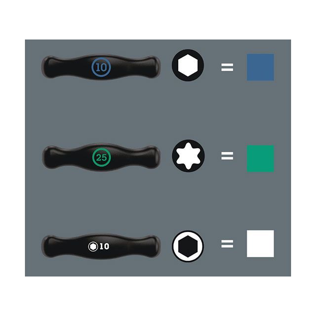 ヴェラ 023454 10本組 T型HEXレンチセット メタルラック付き WERA_7