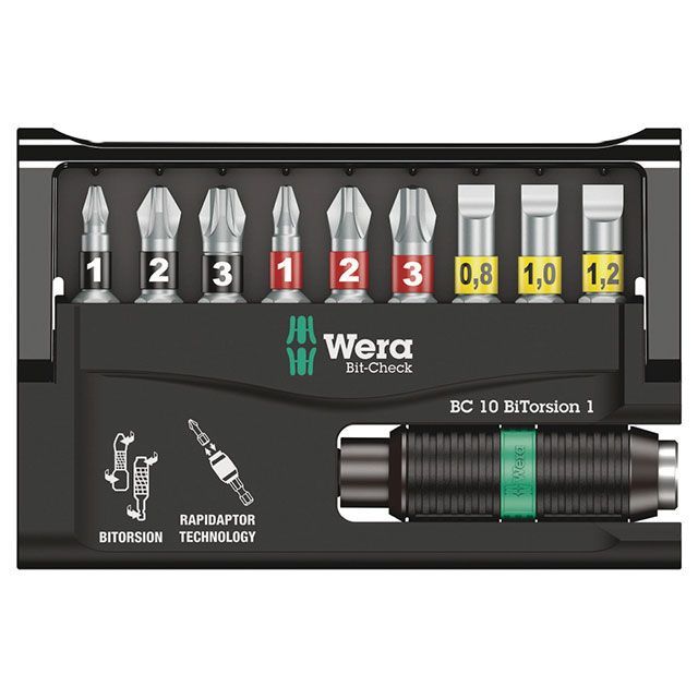 ヴェラ 056374 10点組 差込6.35粍 ビット読み合わせる バイトーションBi-Torsion ビット仕かける WERA