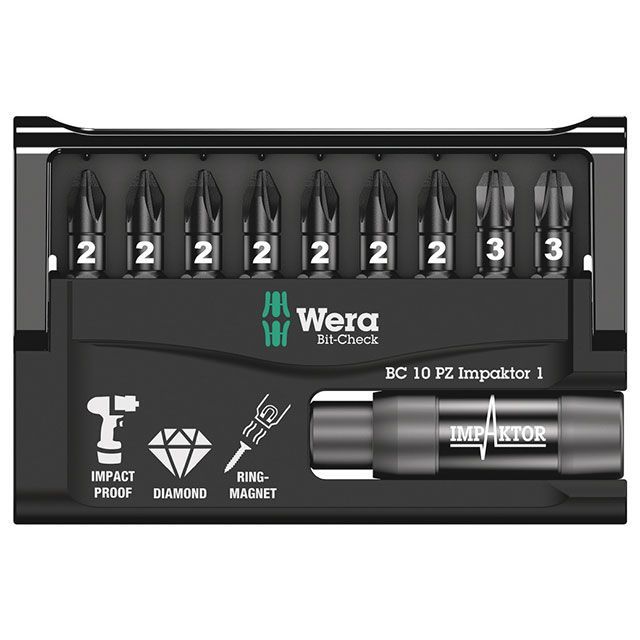 ヴェラ 057684 10点組 差込6.35粍 差しひびき用 ビット読み合わせる ポジビット仕かける WERA