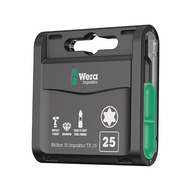 ヴェラ 057775 15本組 差込6.35mm インパクトトルクスビットセット サイズTX25 全長25mm WERA