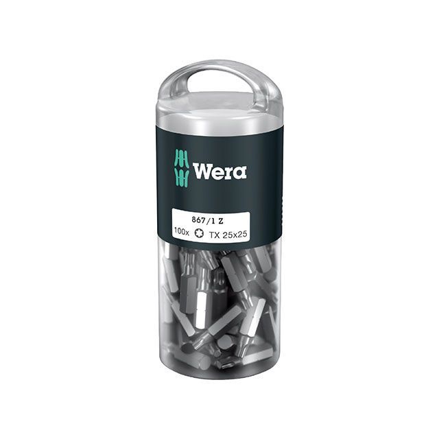 ヴェラ 072449 100本入 トルクスネジ用 ドライバービット 差込6.35mm 刃先サイズTX25 全長25mm WERA