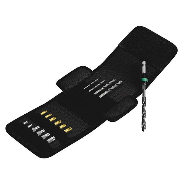 ヴェラ 104653 18点組 木工用 差込6.35mm ドリルビットホルダーセット 収納ポーチ付 WERA