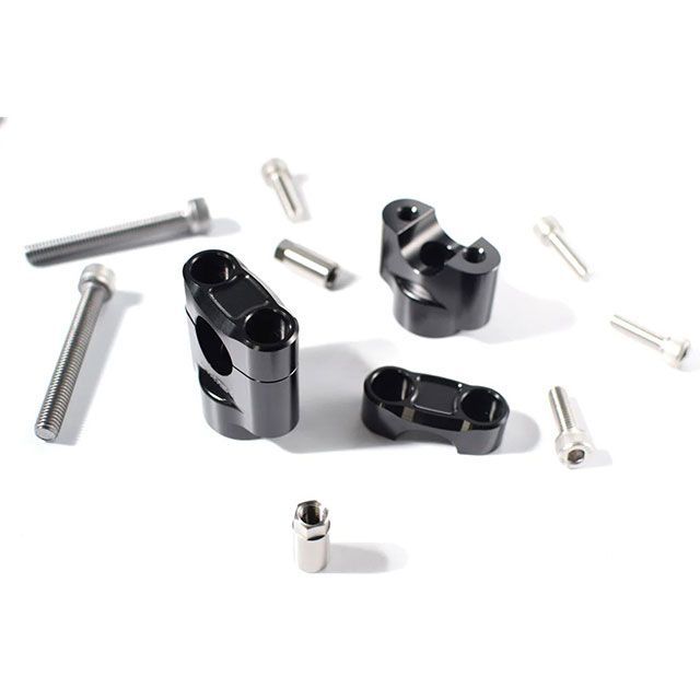 エヴァテック CT125 DAX125 CNCハンドルポストセット CT125等（ブラック） EVATEK_4