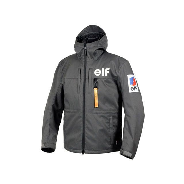 エルフ ライディングウェア 2025-2026秋冬モデル EJ-W122 クラシックロゴジャケット（チャコールグレー） サイズ M elf ridi…