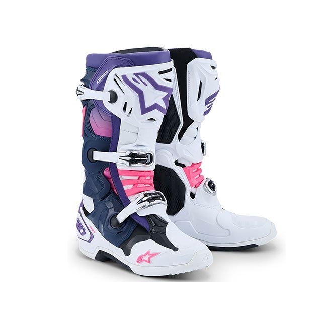 アルパインスターズ TECH10 ブーツ（ホワイト/バイオレッド/ネイビー/ブルー/ピンク） サイズ 10（29.0cm） Alpinestars