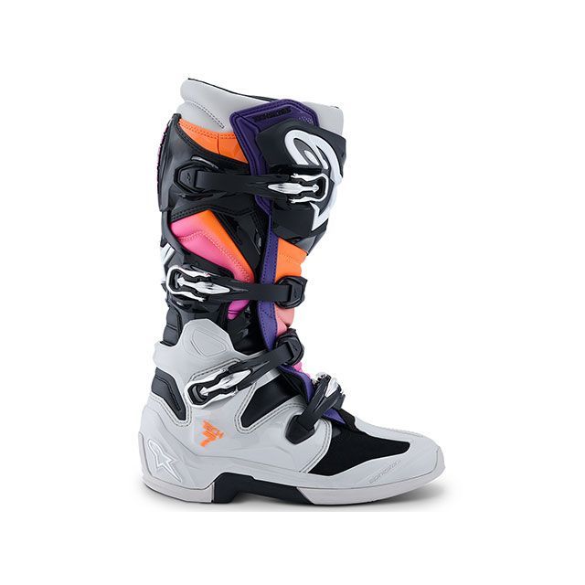 アルパインスターズ TECH7 ブーツ（ブラック/ライトグレー/オレンジフロー/マゼンタ） サイズ 8（26.5cm） Alpinestars_1
